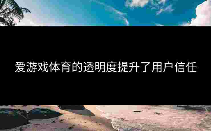 爱游戏体育的透明度提升了用户信任