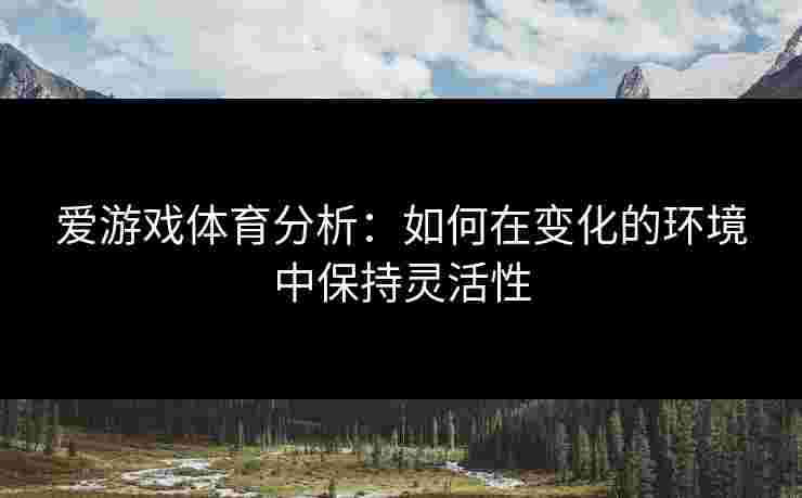 爱游戏体育分析：如何在变化的环境中保持灵活性